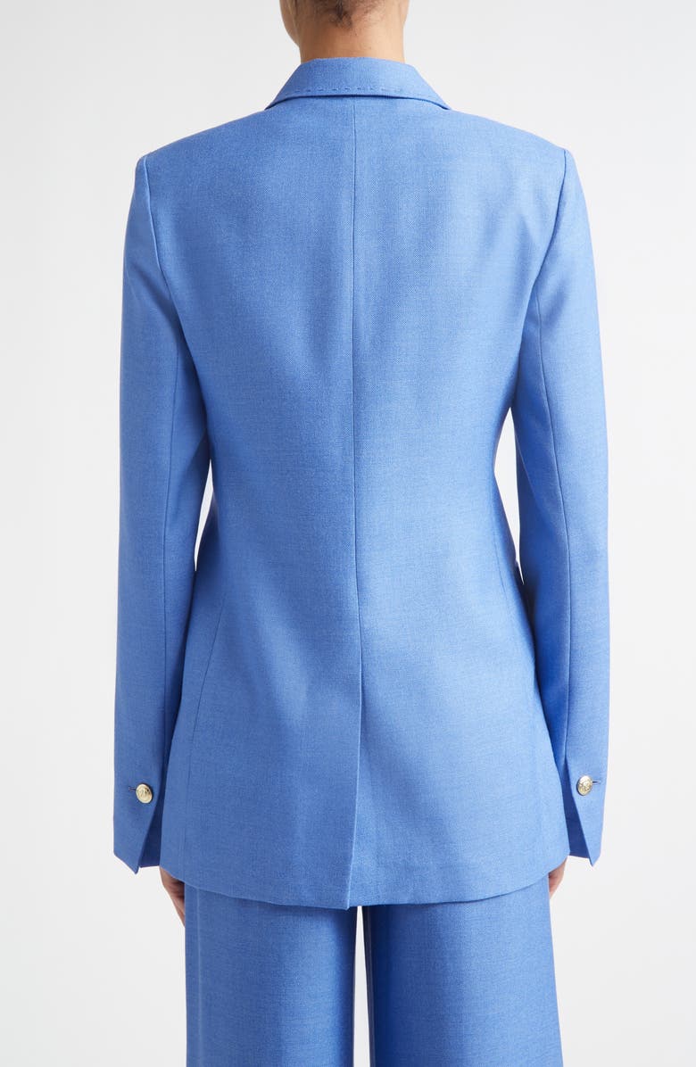 ST. JOHN Wool & Silk Suit Jacket, Alternate, color, Periwinkle