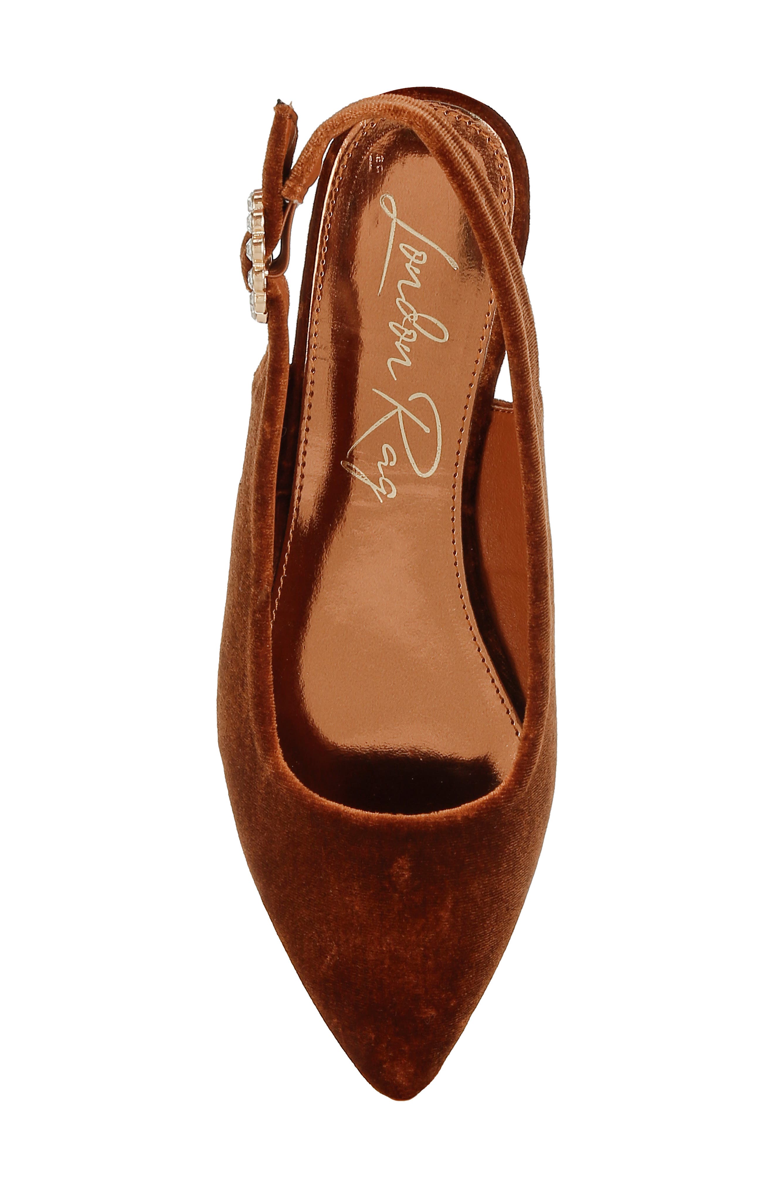 LONDON RAG Dolan Slingback Flat, Alternate, color, Brown