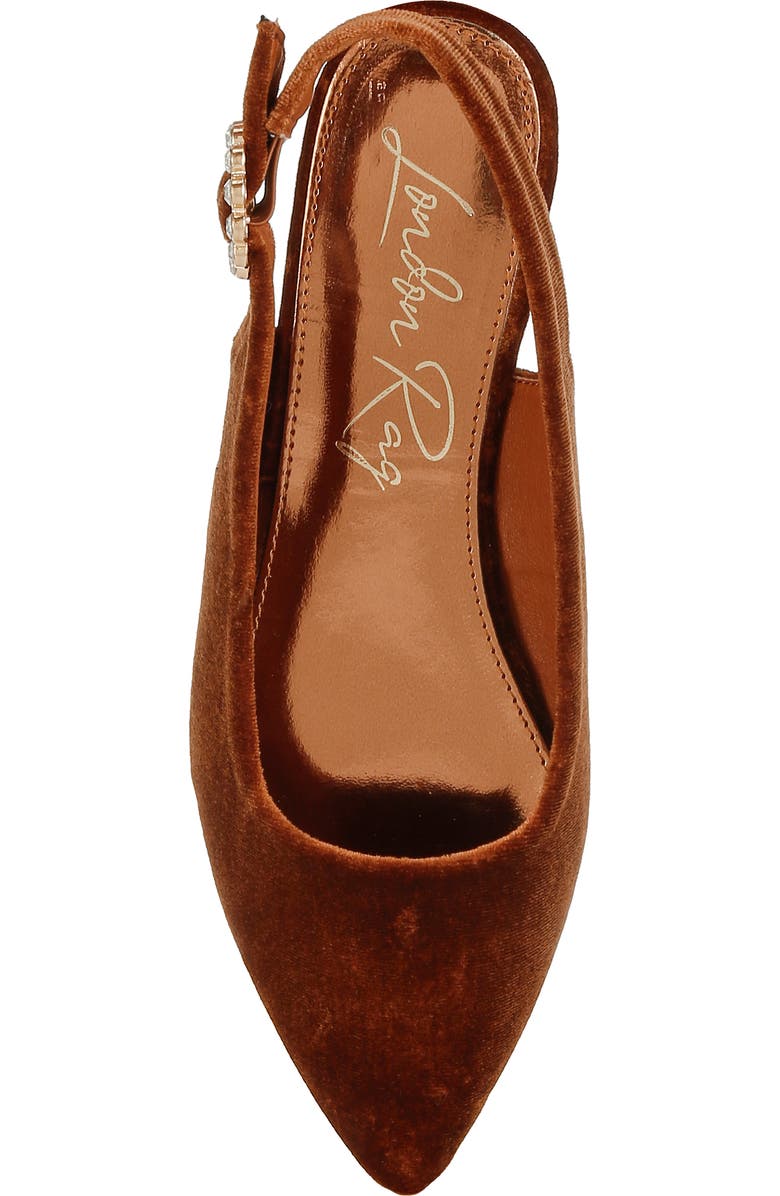 LONDON RAG Dolan Slingback Flat, Alternate, color, Brown