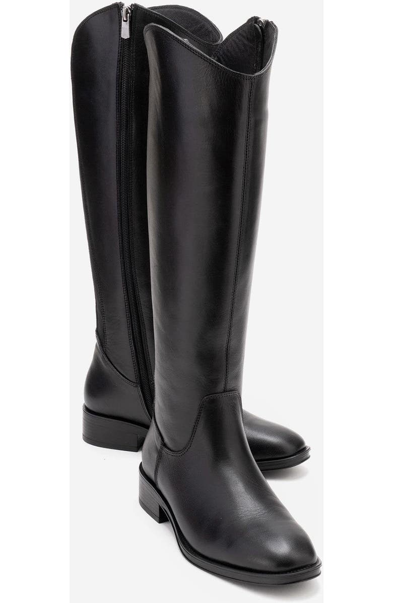 Forever & Always Shoes Ruiz Leather Knee High Boot, Main, color, Black