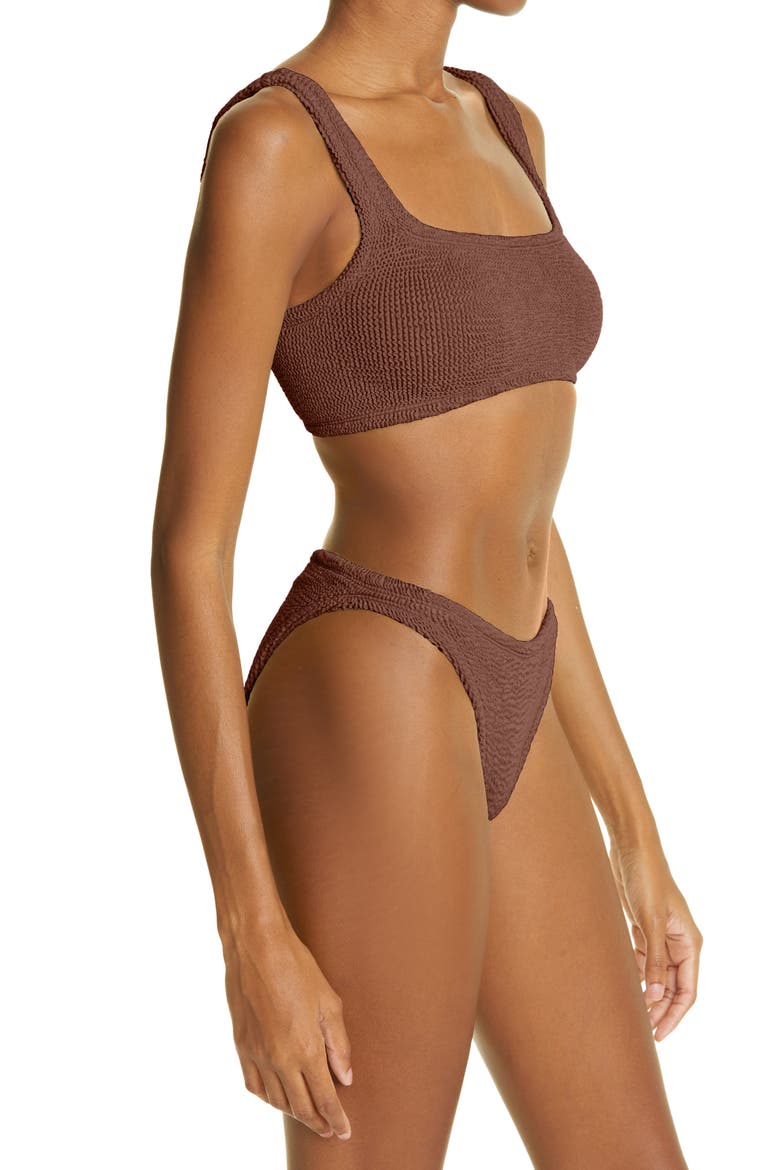 Crinkle 2-Piece Swimsuit, Alternate, color, METALLIC COCOA