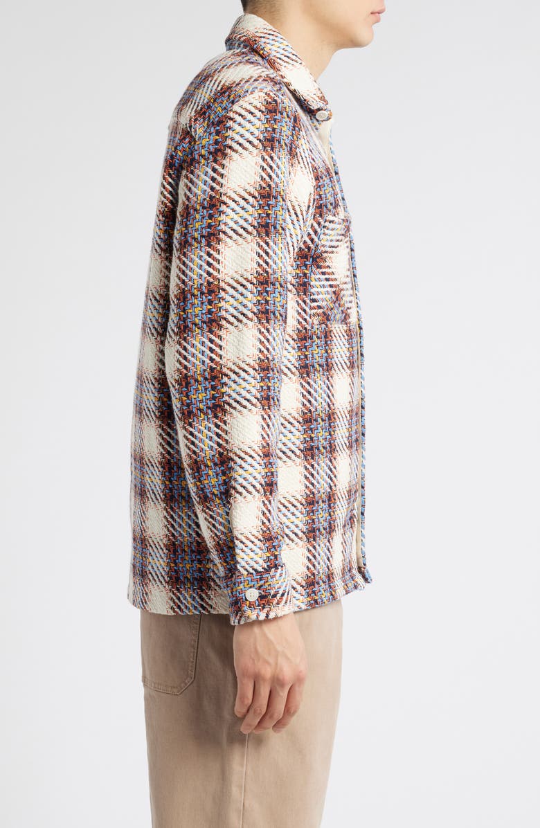 Wax London Whiting Hutton Plaid Cotton Blend Overshirt, Alternate, color, 