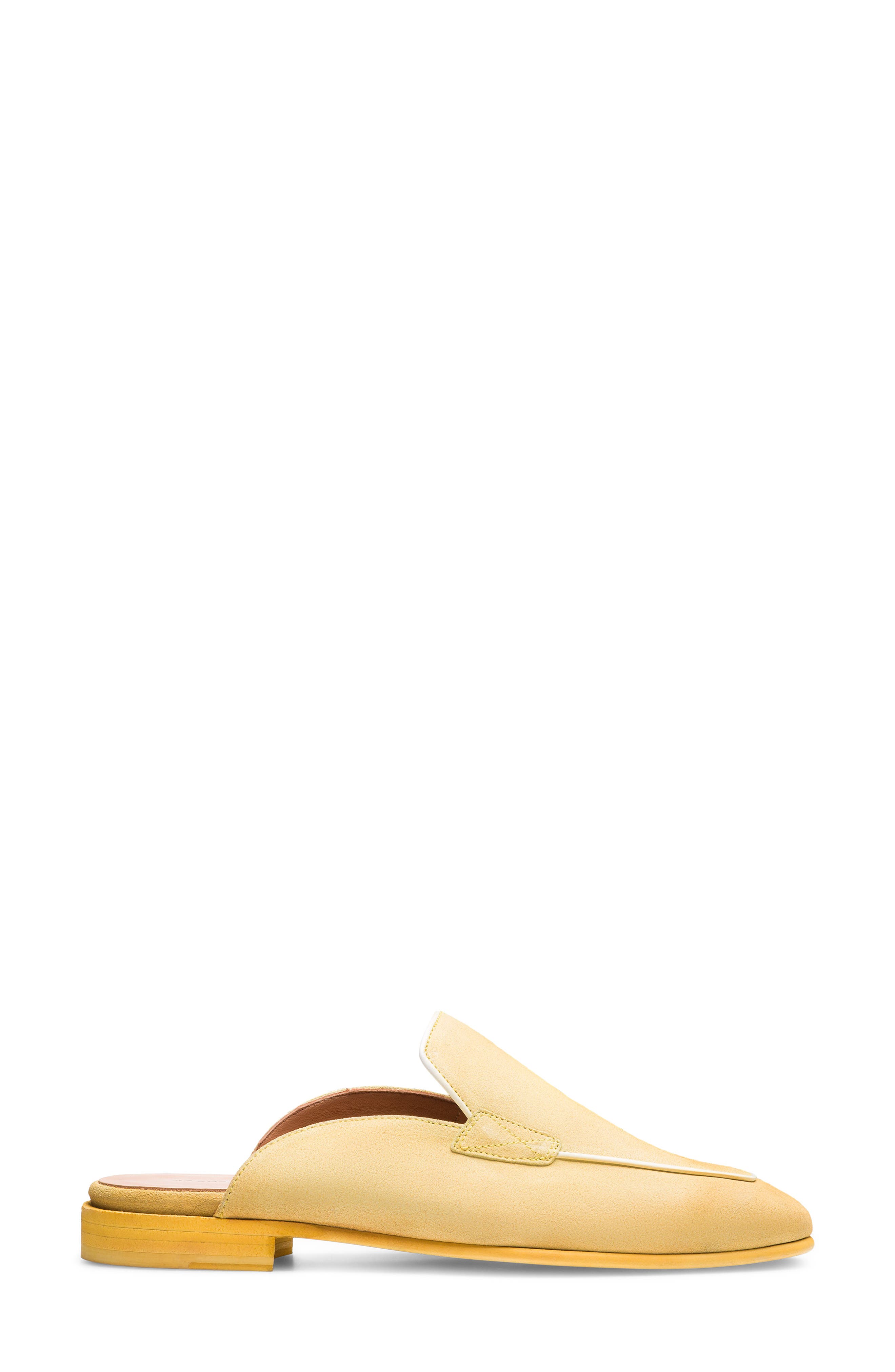 Bella Flat Mule, Alternate, color, CANARY SUEDE