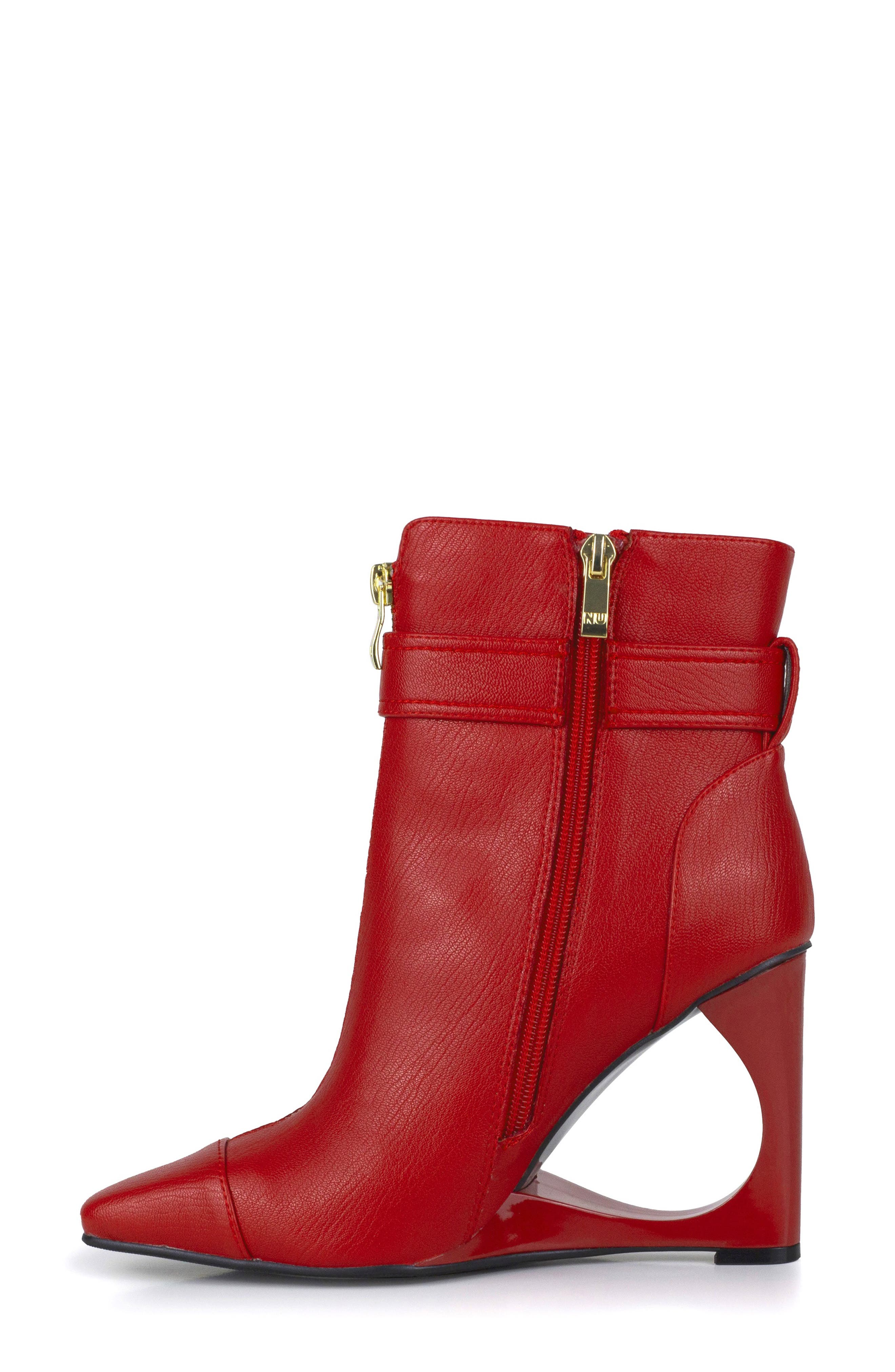 Skylight Bootie, Alternate, color, RED
