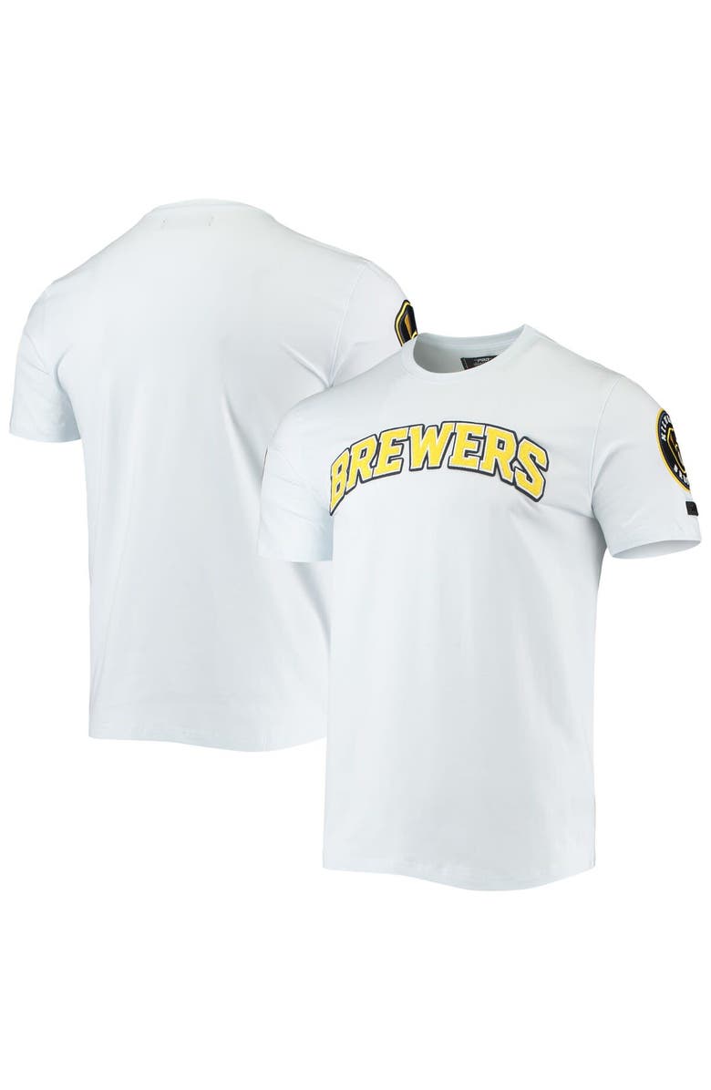 PRO STANDARD Men's Pro Standard White Milwaukee Brewers Team Logo T-Shirt, Main, color, 