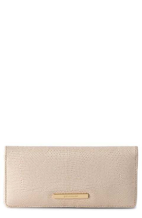 'Ady' Croc Embossed Continental Wallet