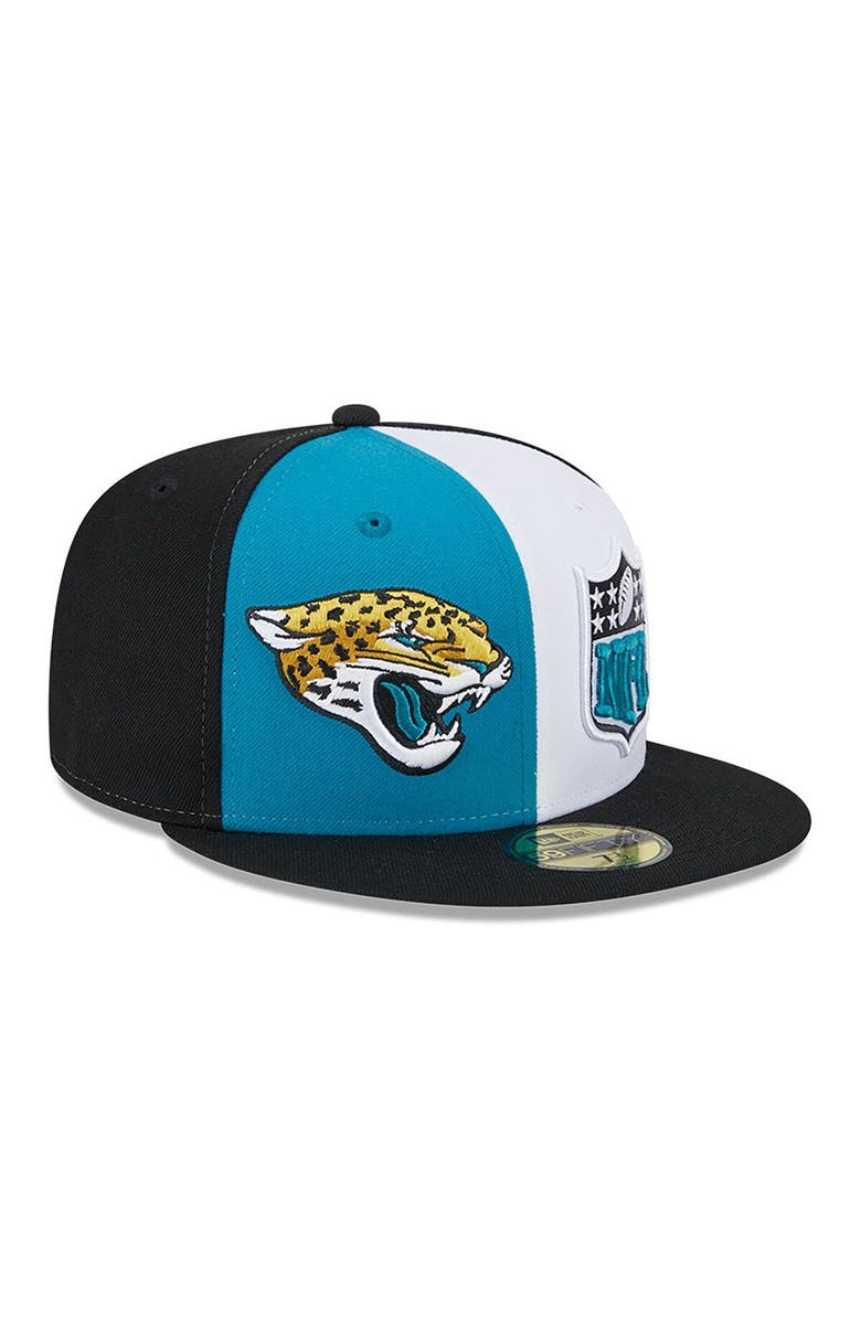 New Era Men's New Era Teal/Black Jacksonville Jaguars 2023 Sideline 59FIFTY Fitted Hat, Main, color,