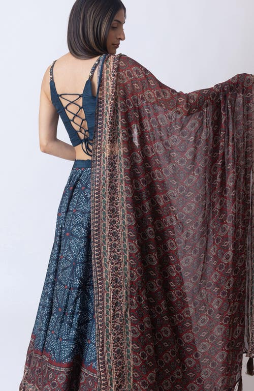 Raas Kanika Bandhani Print Lehenga Choli In Blue