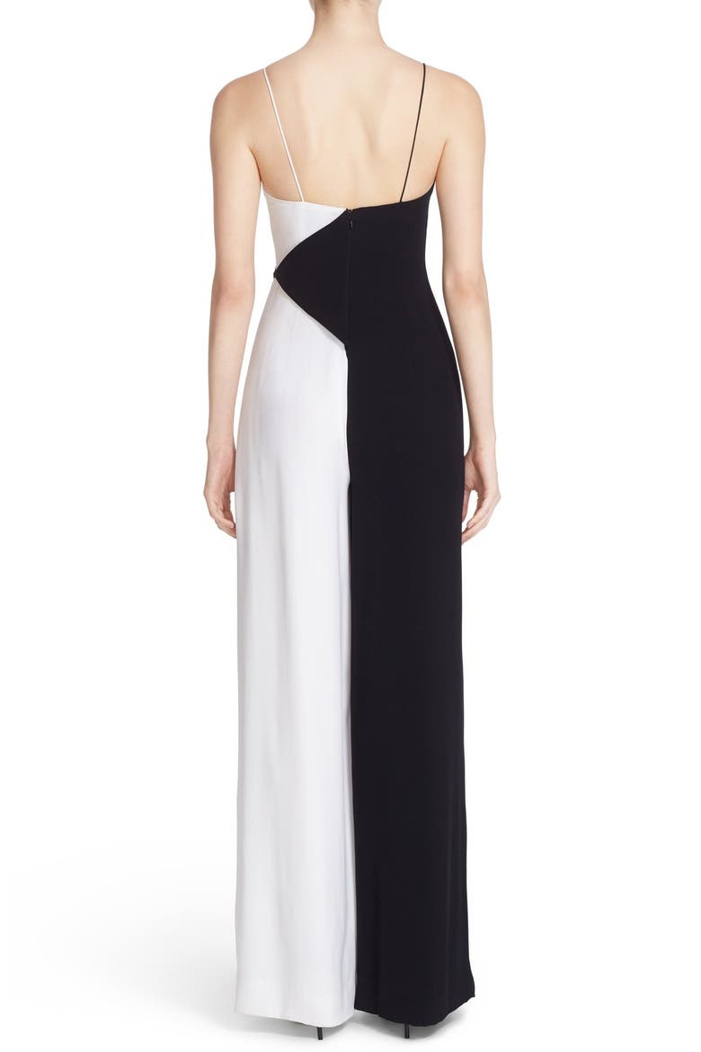 Colorblock Wide Leg Jumpsuit, Alternate, color, BLACK/ WHITE