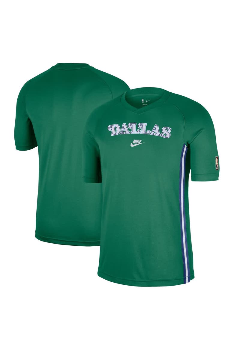 Men's Nike Green Dallas Mavericks Classic Edition Hardwood Classics Authentic Game Shooting T-Shirt, Main, color, Green