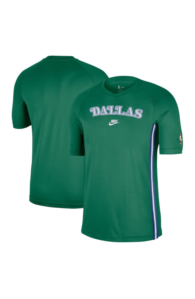 Nike Men's Nike Green Dallas Mavericks Classic Edition Hardwood Classics Authentic Game Shooting T-Shirt, Main, color, Green