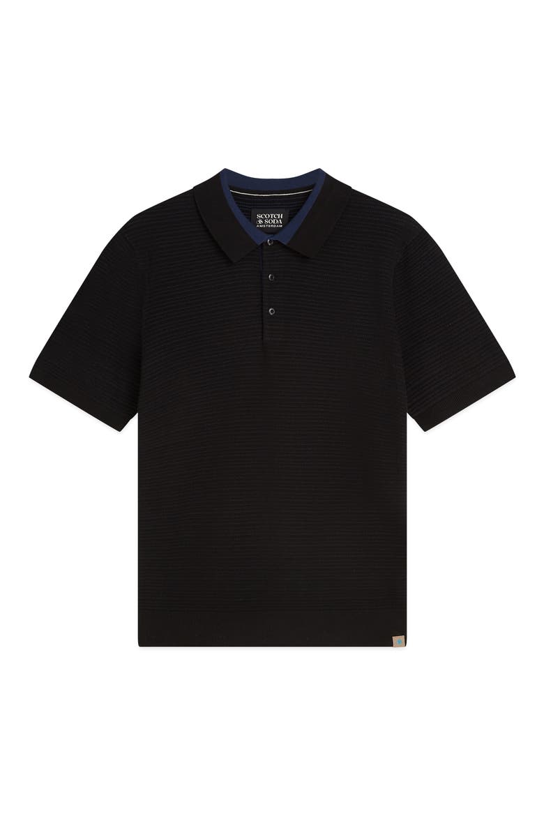 Structured Cotton Polo, Alternate, color, METEORITE