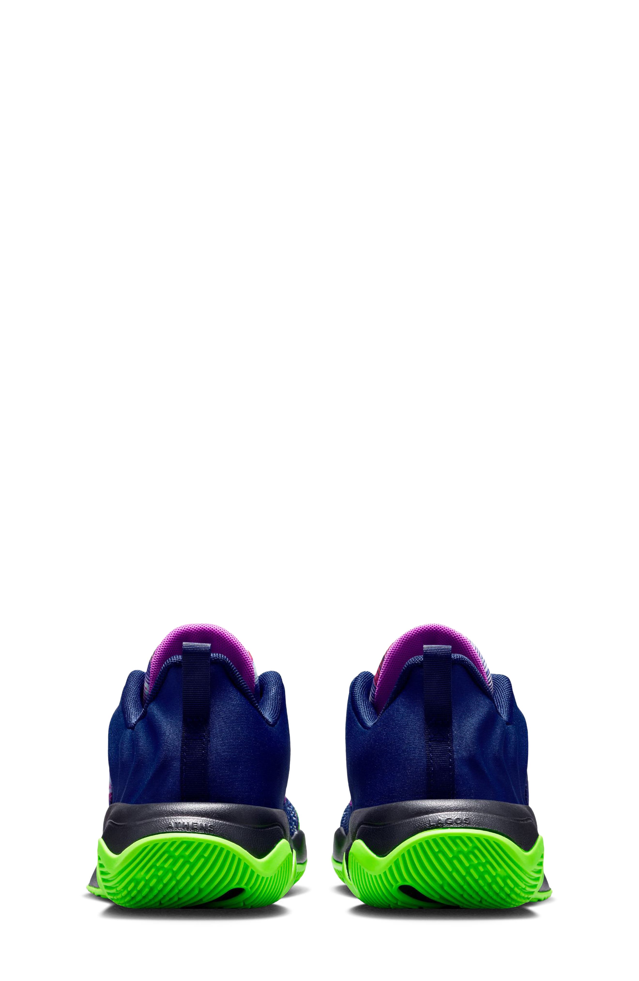 Nike Kids
 Giannis Immortality 4 Basketball Shoe, Alternate, color, Blue Void/ Green/ Black