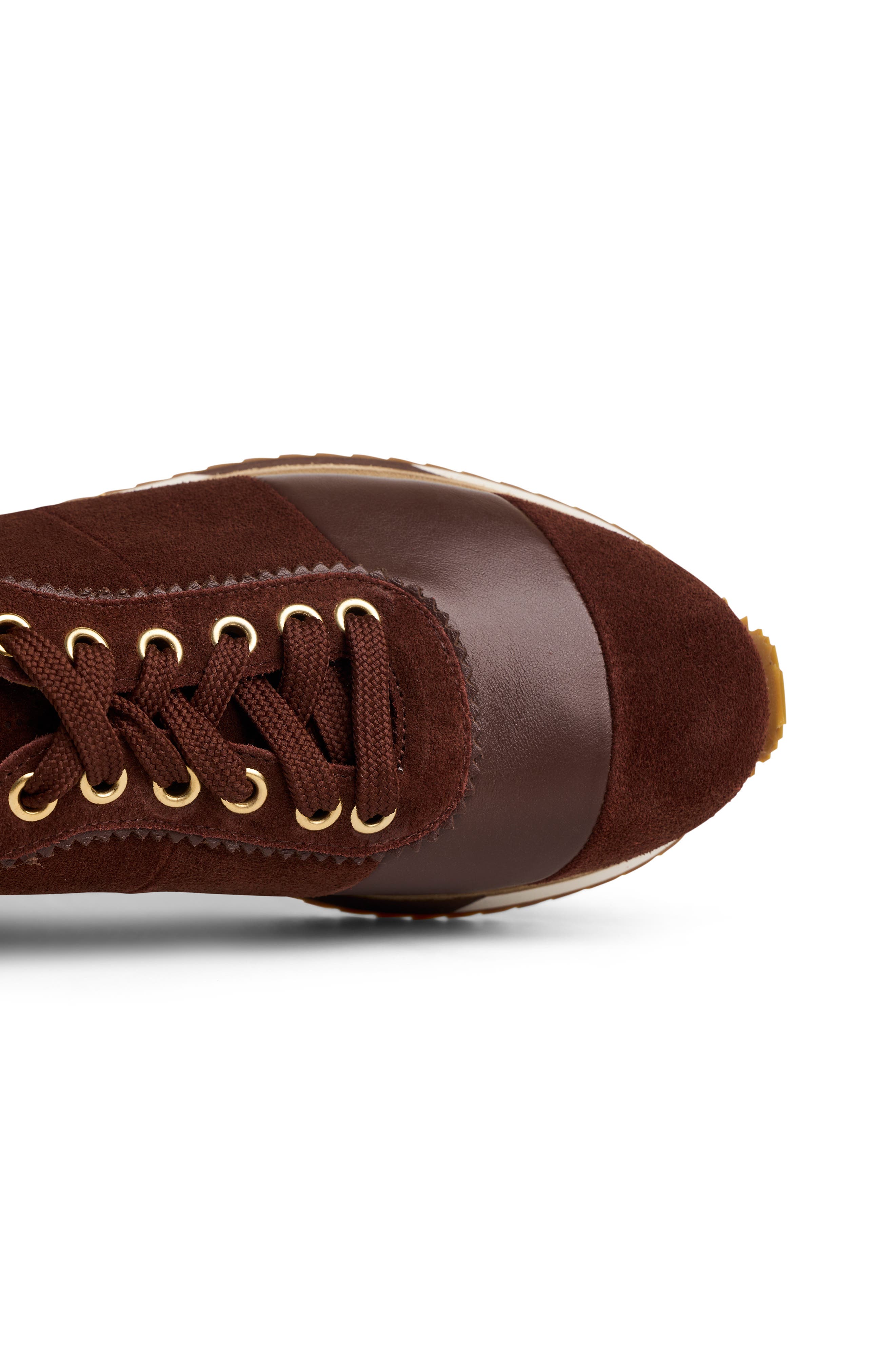 The Quinn Sneaker, Alternate, color, CHOCOLATE