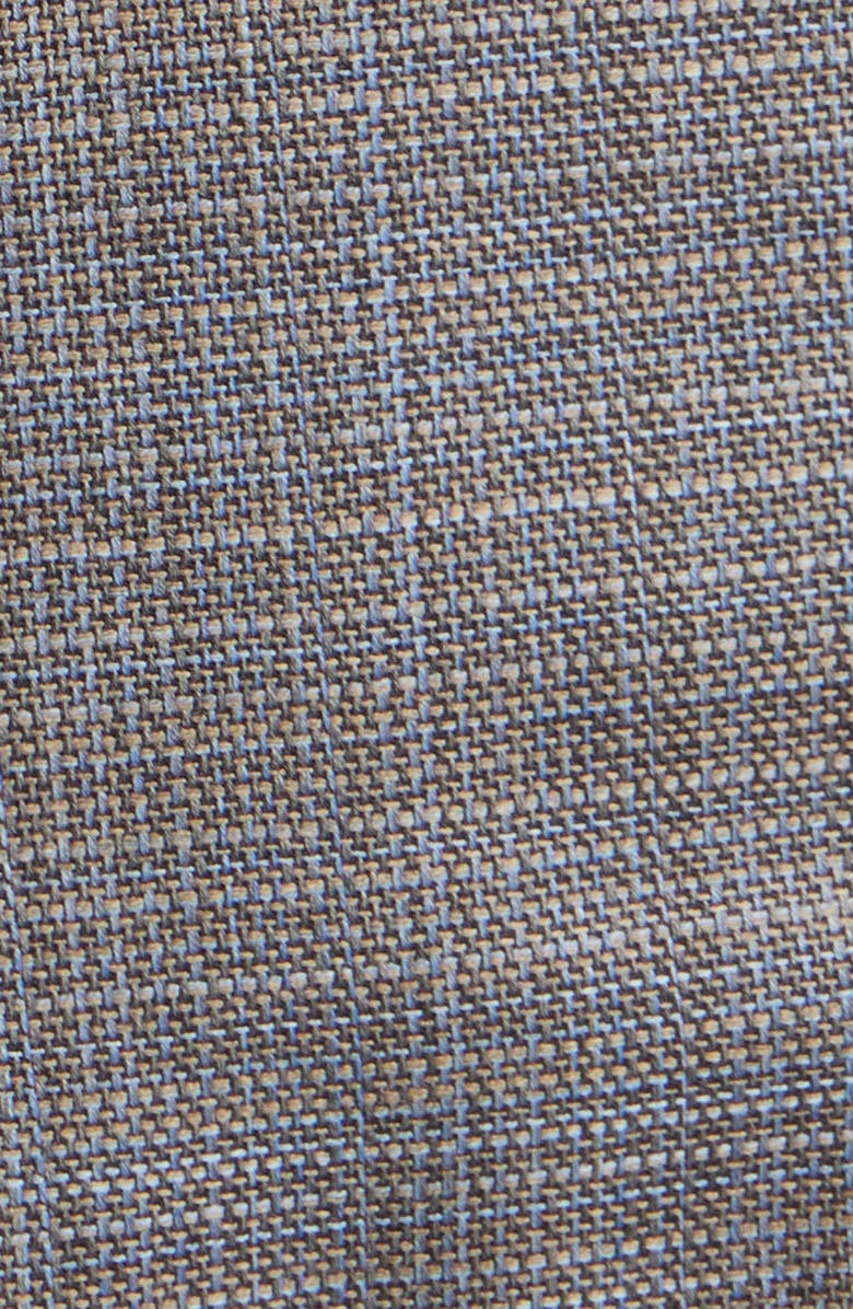 Canali Kei Trim Fit Shadow Plaid Super 130s Wool Sport Coat, Alternate, color, Med Beige