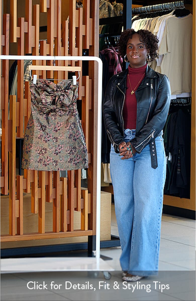 Fable Floral Bow Strapless Minidress, sales video thumbnail