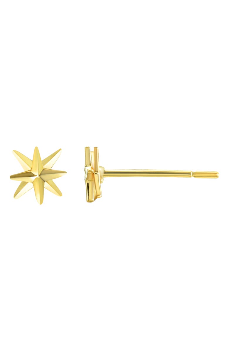 CANDELA JEWELRY 14K Yellow Gold Starburst Stud Earrings, Main, color, 
