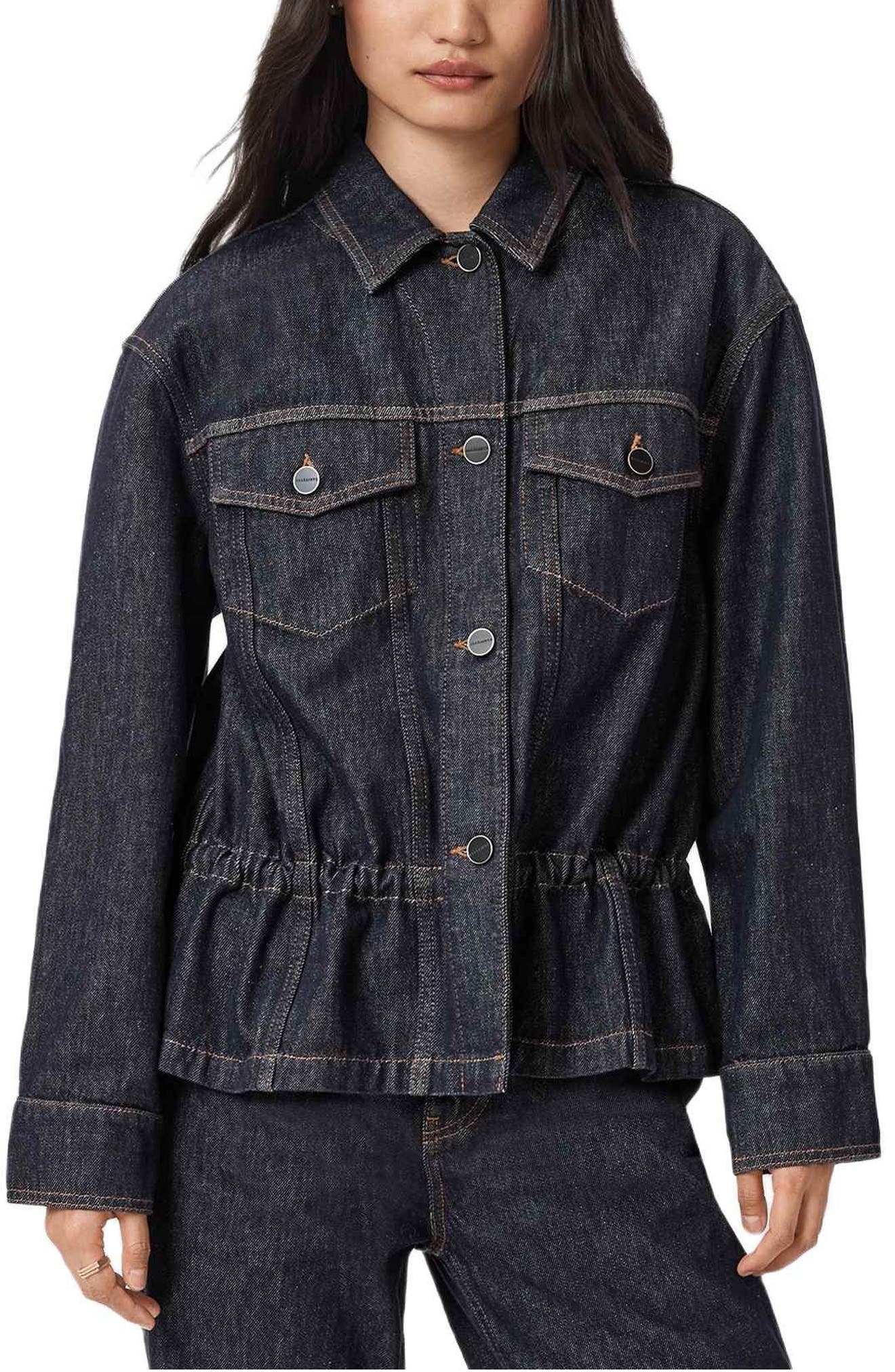 AllSaints Denby Peplum Trucker Jacket