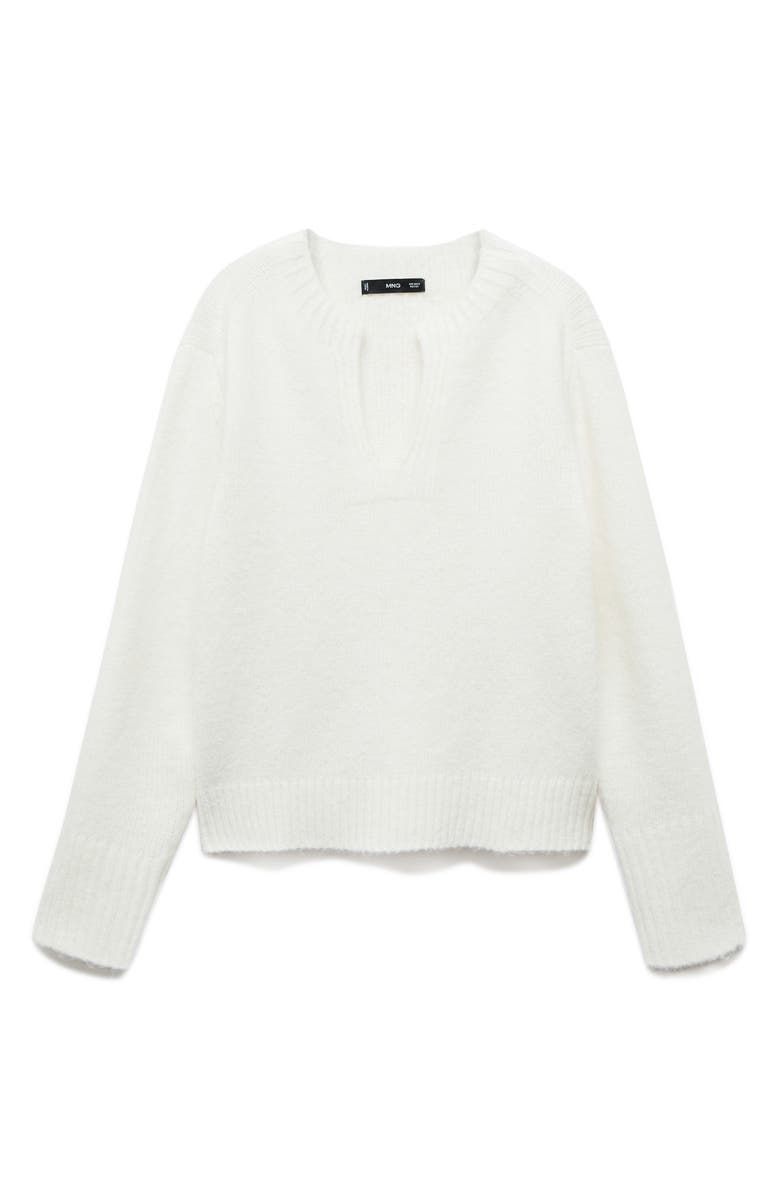 MANGO Notch Neck Sweater, Alternate, color, 