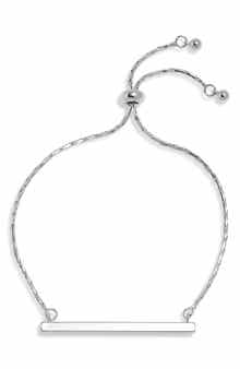 Sterling Forever Bar Slider Bracelet