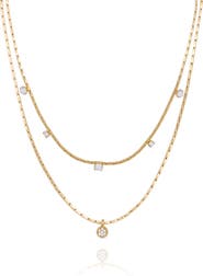 Vince Camuto Set of 2 Crystal Chain Necklaces