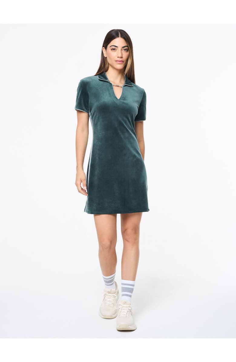 Sergio Tacchini Lina Velour Dress, Main, color, Green Gables