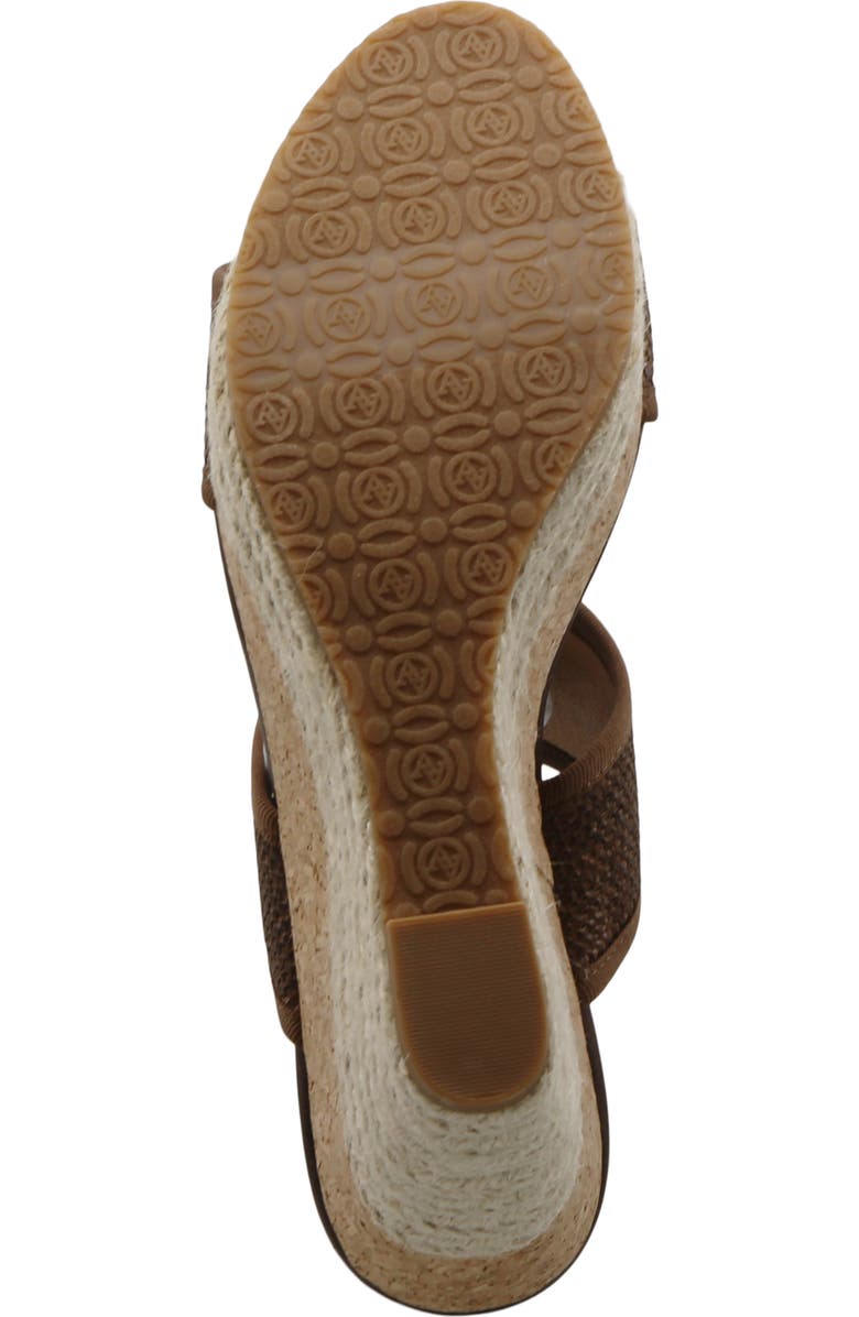Adrienne Vittadini Casia Wedge Sandal, Alternate, color, Dark Brown