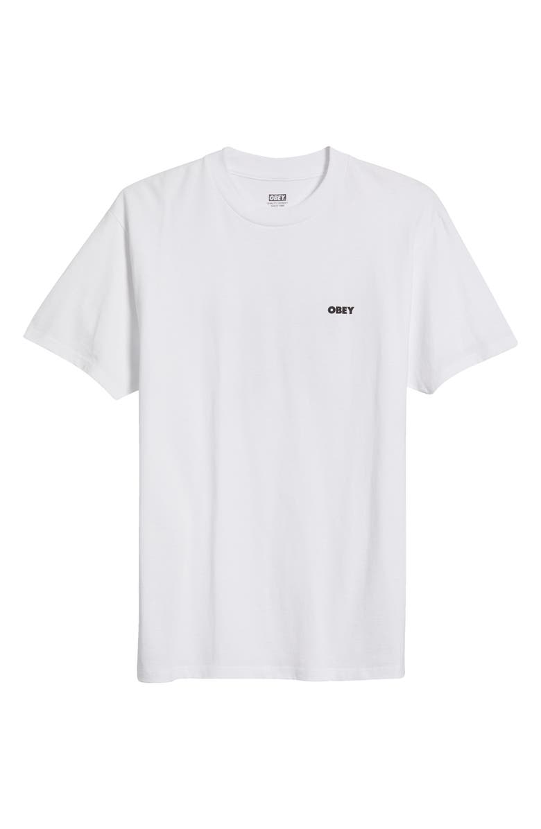 Obey Cosmic Noise Graphic T-Shirt, Alternate, color, White