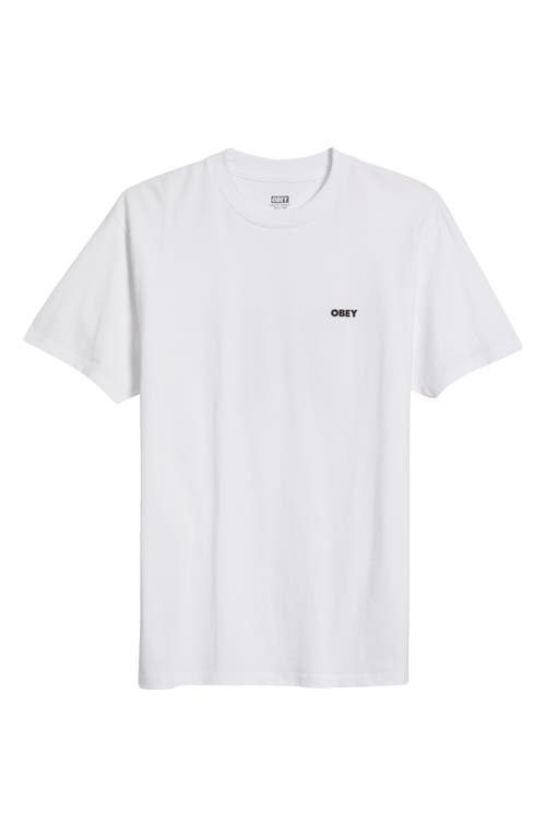 Shop Obey Cosmic Noise Graphic T-shirt In White
