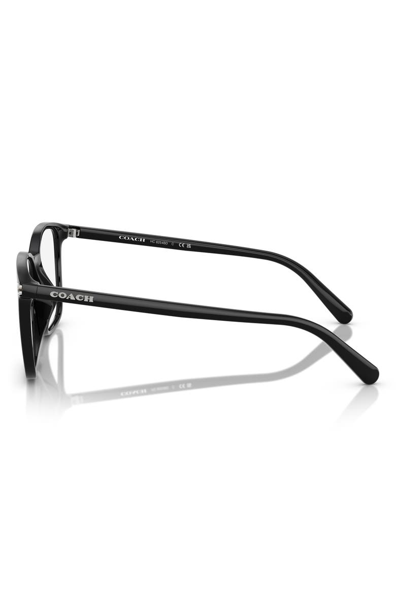 COACH 55mm Square Optical Glasses, Alternate, color, Black / Demo Lens