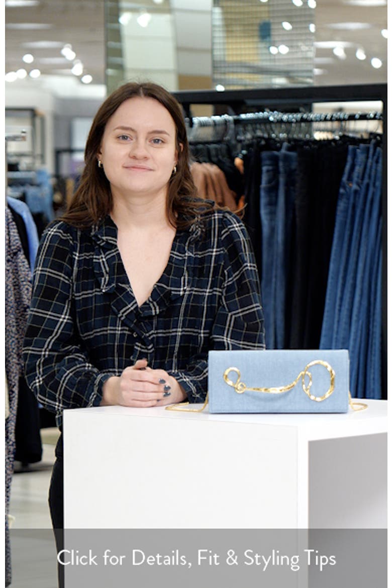 Twist Handle Denim Clutch video