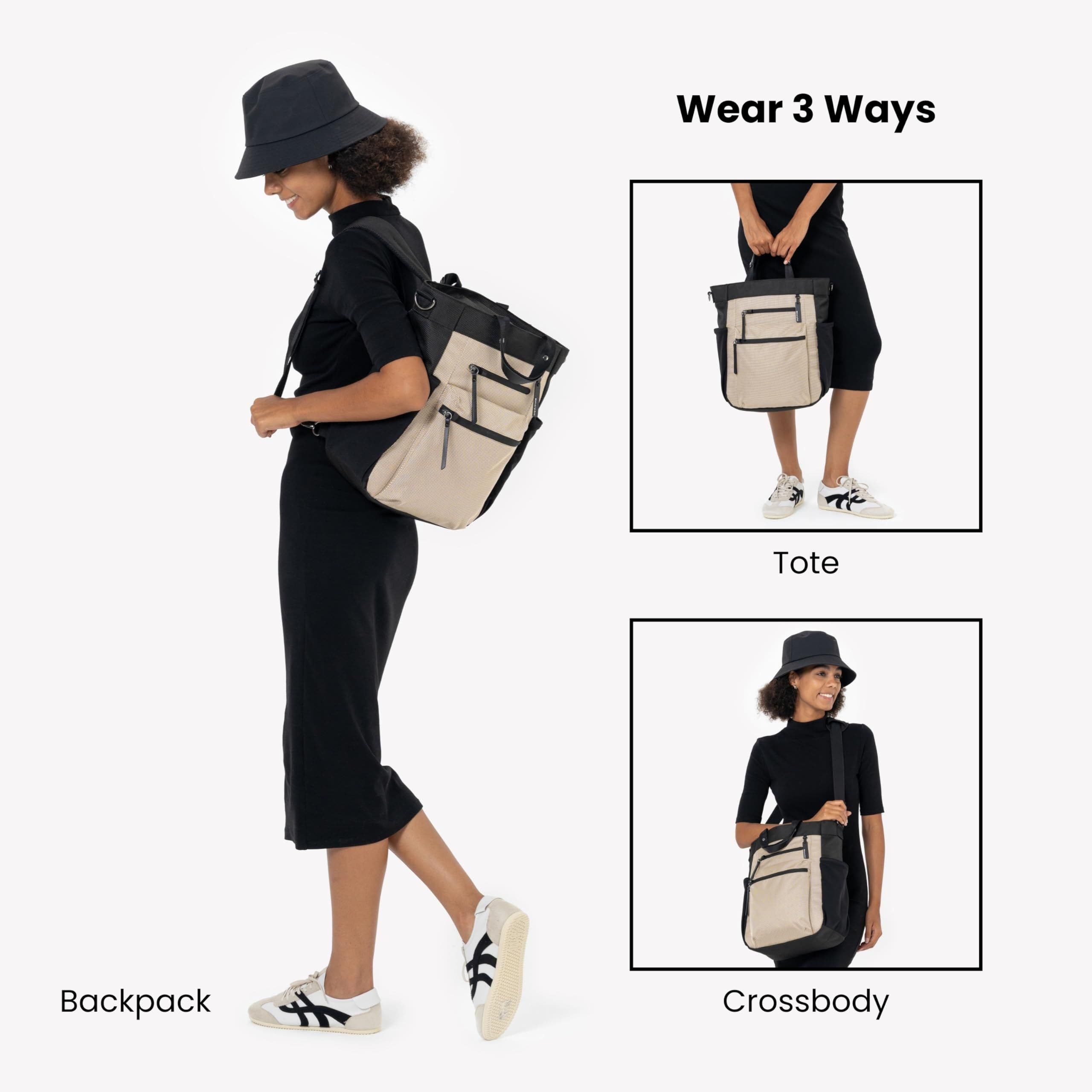 Sherpani Vale Anti-Theft Versatile Crossbody Bag, Fashion Tote Bag, Travel Shoulder Bag, Designer Handbag for Women, Carbon, Alternate, color, Carbon