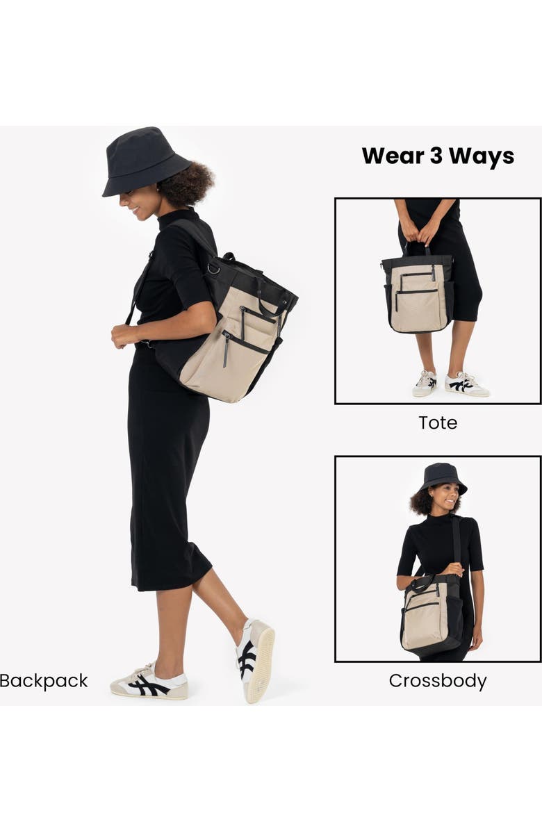 Sherpani Vale Anti-Theft Versatile Crossbody Bag, Fashion Tote Bag, Travel Shoulder Bag, Designer Handbag for Women, Carbon, Alternate, color, Carbon