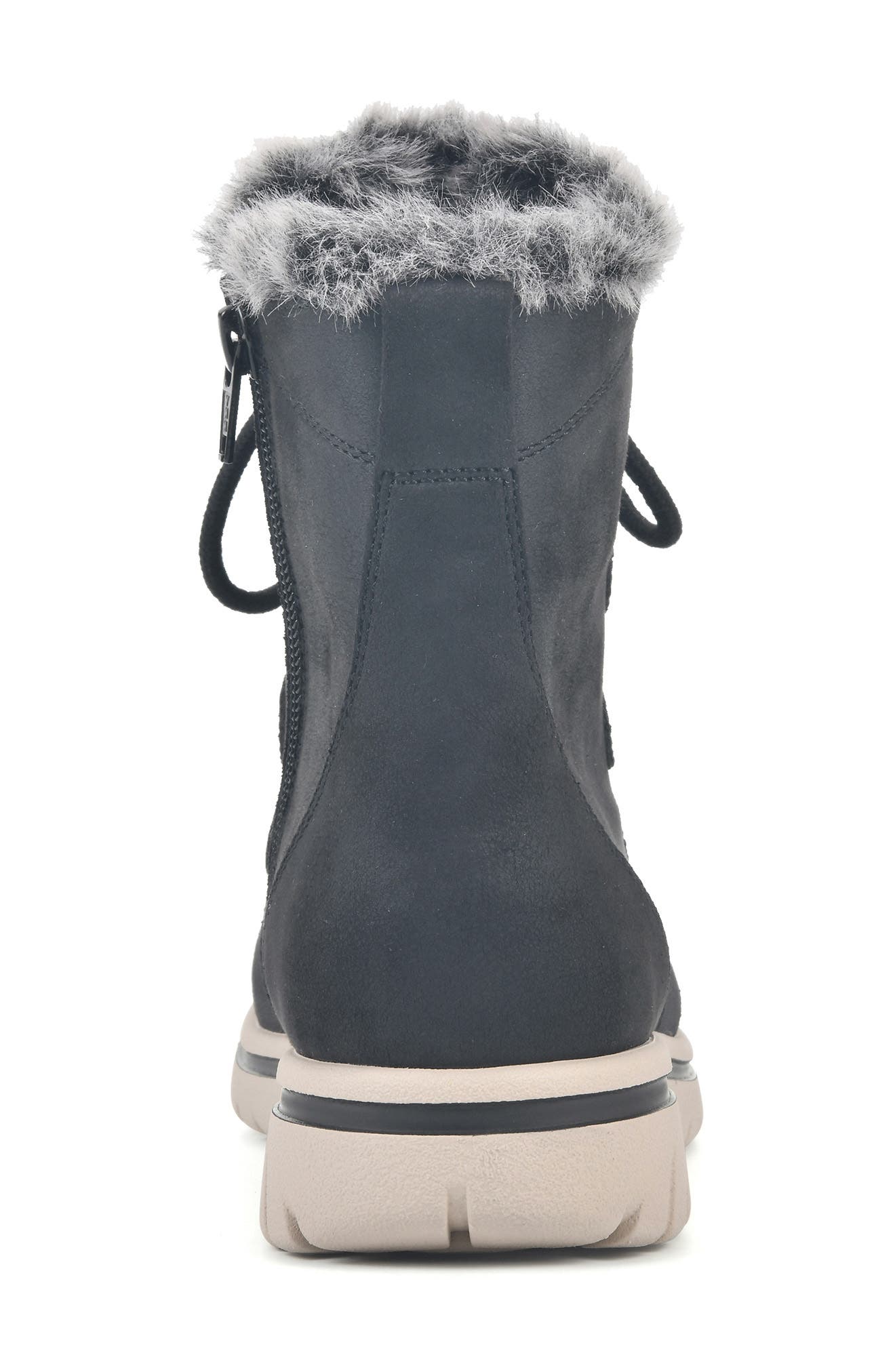 CLIFFS BY WHITE MOUNTAIN Faux Fur Lined Lace-Up Boot, Alternate, color, 