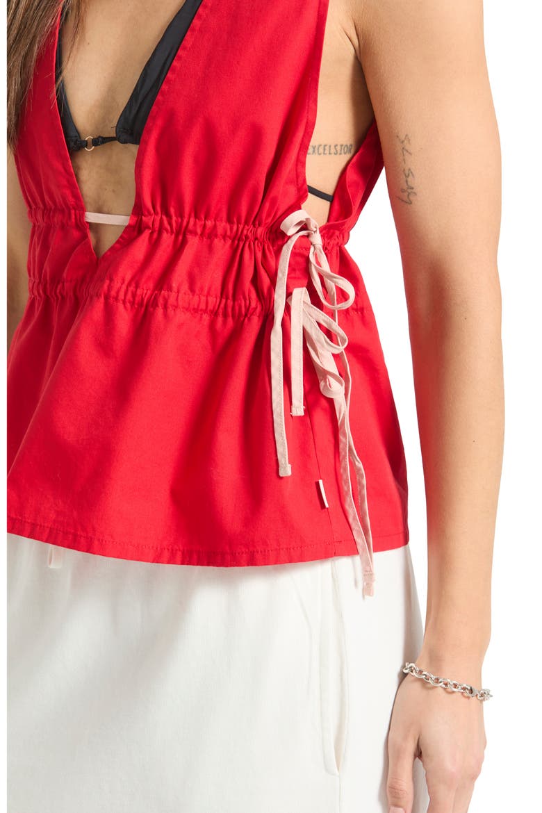 The Bells Side Tie Cotton Top, Alternate, color, ADRENALINE RUSH