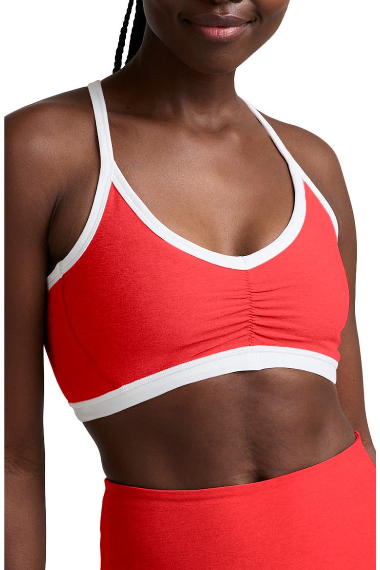 Outline Space Dye Sports Bra, Main, color, CHILLI RED HEATHER