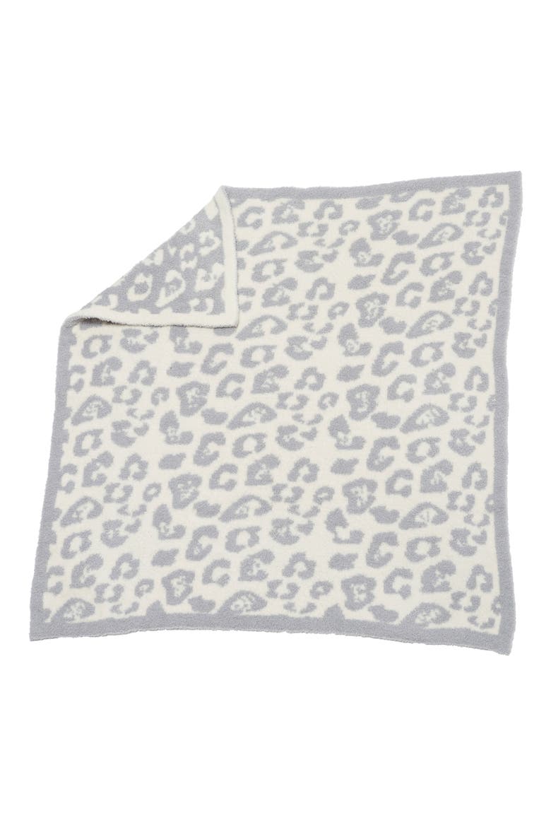 CozyChic® Leopard Stroller Blanket, Main, color, OCEAN/CREAM