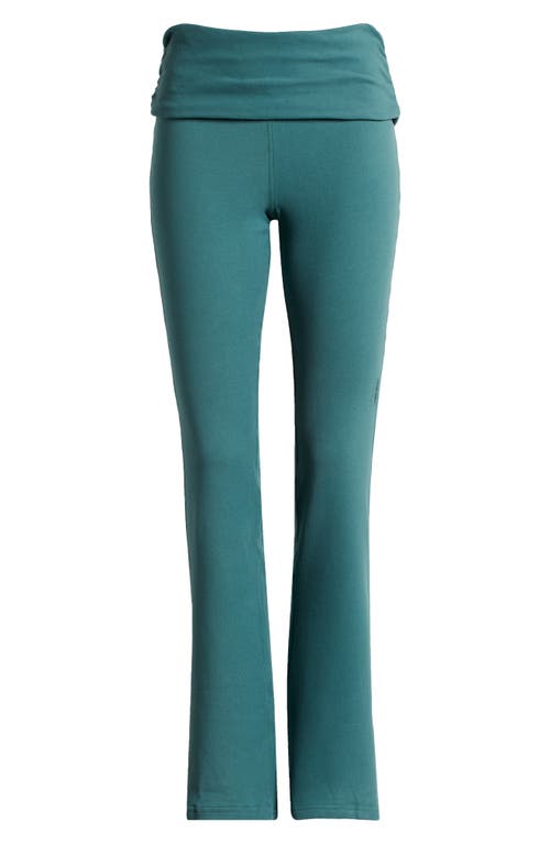 Shop Free People Aced It Flare Leggings In Midnight Jade