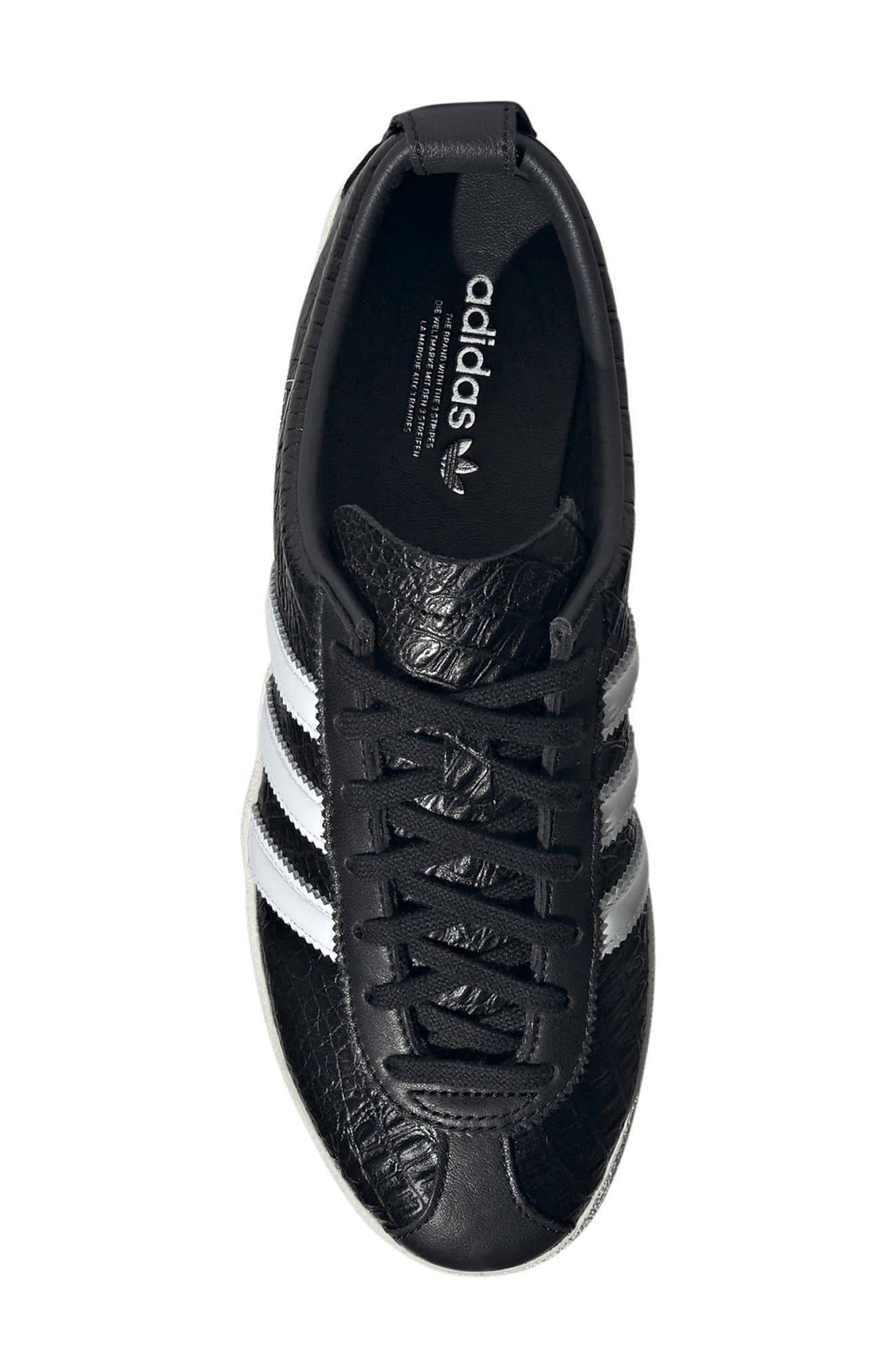 adidas Blanc Leather Sneaker, Alternate, color, Black/ White/ Off White