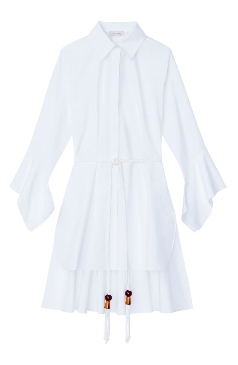Lafayette 148 New York Belted Poplin Tunic, Alternate, color, White