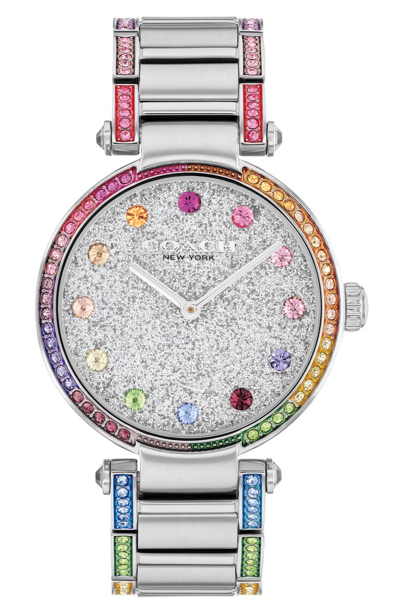 COACH Cary Crystal Bracelet Watch, 34mm, Main, color, 