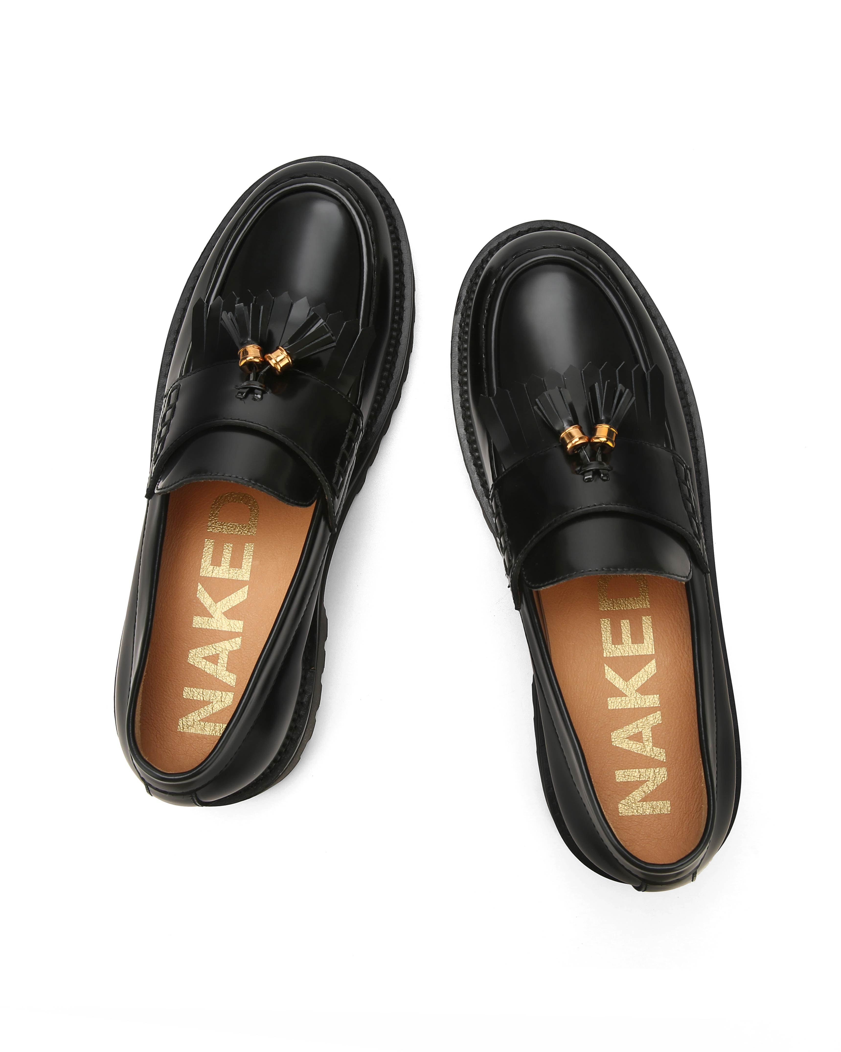 Naked Wolfe Banter Box Leather Loafer, Alternate, color, Black