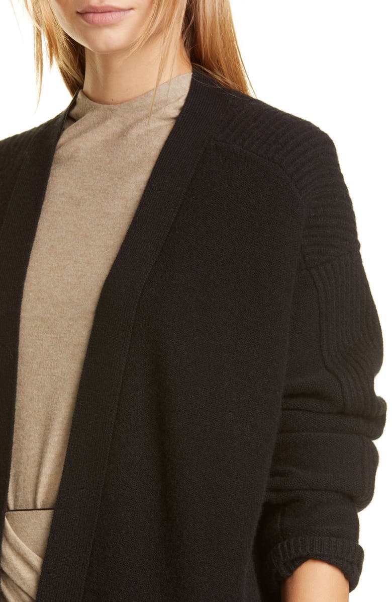 Vince Ribbed Wool & Cashmere Cardigan, Alternate, color, 
