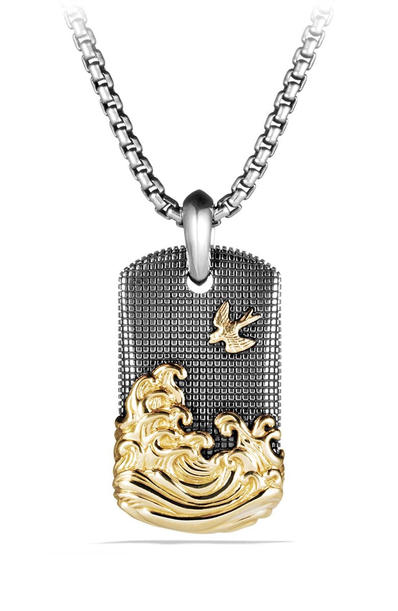 David Yurman 'Waves' Tablet with Gold, Main, color, Two Tone