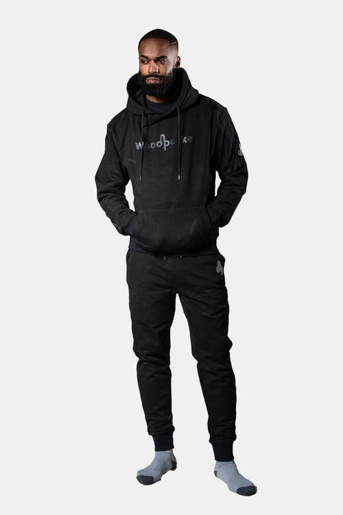 Woodpecker Unisex Cotton Sweatsuit In Black