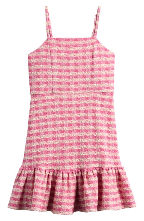 Kids' Ruffle Bouclé Party Dress (Big Kid)