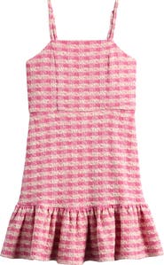 Ava & Yelly Kids' Ruffle Bouclé Party Dress