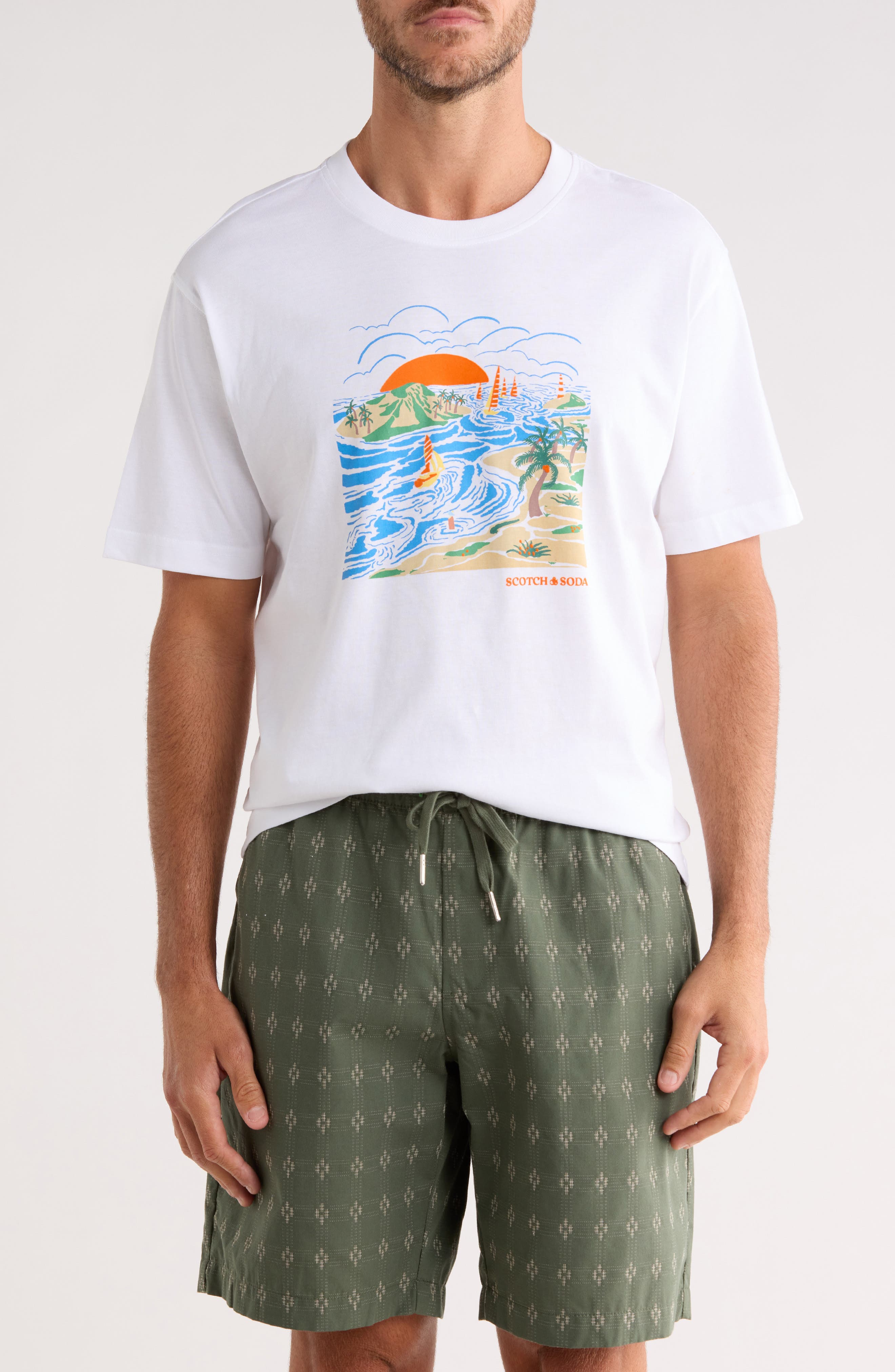 Scotch & Soda Island Graphic T-Shirt