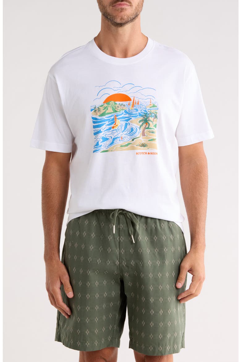 Island Graphic T-Shirt, Main, color, BRIGHT WHITE