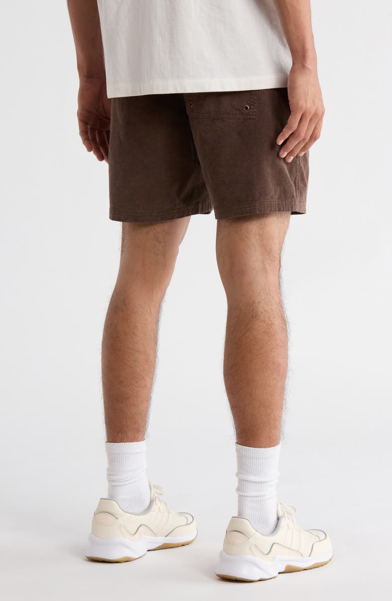 RVCA Escape Drawstring Cotton Walking Shorts, Alternate, color, Chocolate
